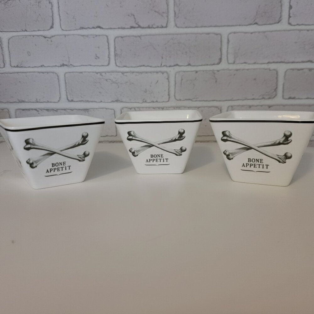CIROA "Bone Appetit" Simple Serve Cocktail Bowl, Lot of 3